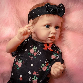 22 Colių Modeliavimas Saldus Atgimimo Baby Doll Kreivas Burną Tikroviška Atgimsta Vaikiška Lėlė Kūdikis Vaikams Nuostabą Kelia