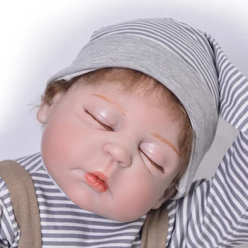 23Inch Realus Miega Reborn Baby Lėlės viso Kūno Silikono Vinilo 57 cm, Modeliavimo Raudona Oda Kūdikių Lėlės Berniukas Gimtadienio Dovanos