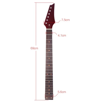 24 Frets Naujas Pakeitimas Klevas Kaklo Raudonmedžio Fretboard Fingerboard už Elektrinė Gitara Raudona