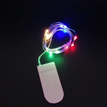 2M 3M 5M LED String Žibintai Mygtuką, baterijomis, Garliava Šviesos Kalėdos Vestuves Apdailos Lempos