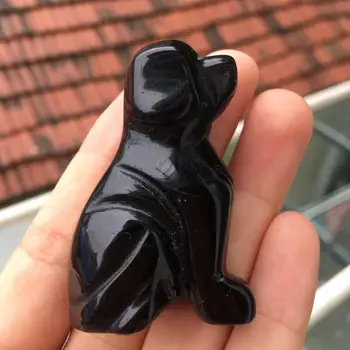 2inch gyvūnų statuette natūralus akmuo kristalas šuo formos ranka raižyti krištolo statulėlės wicca gydymo palm akmenį dovanų