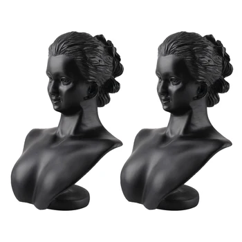 2vnt 3D Moterų Krūtinė Manekenas Už Karoliai Pakabukas Auskarai Stud Display Rack