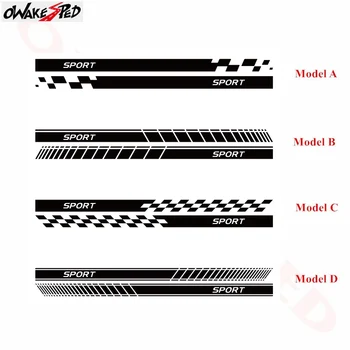 2vnt Automobilių Durų Pusėje Dekoro Lipduko Vinilo Kūno Decal Racing Stripes Įklija, Suzuki SX4 S-cross 2013-2018 m. Auto Priedai