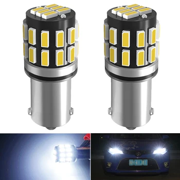 2vnt BA9S T4W CANBUS LED Automobilių lemputės T2W T3W H5W interjero Automobilį LED Licenciją Plokštelės šviesos diodų (LED) 30SMD DC12V 12913 12910 12929