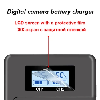2vnt NP-FW50 NP FW50 Fotoaparato Baterija +LCD skaitmeninis fotoaparatas, baterijos Kroviklis Sony Alpha a6500 a6300 a6000 a5000 a3000 NEX-3 a7R