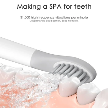 2vnt/daug dantų šepetėlį Teptuku Galvos Xiaomi TAIP BALTA (PINJING)Elektriniai dantų Šepetėlis įvertinta puikiai-3 Minkšti Šereliai Giliai Valymas