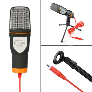 3.5 mm įrašymo Kondensatoriaus Mikrofonas, mobiliojo telefono mikrofono Lizdas microfone Kompiuterių PC Karaoke 