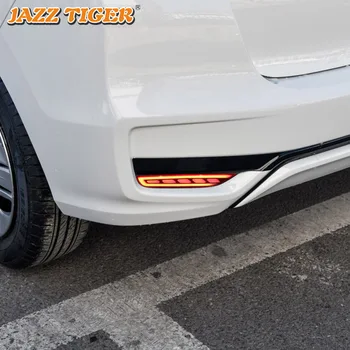 3-in-1 Funkcijos Automobilio LED Galinis Rūko Žibintas Stabdžių Žibintas Dinamiškas Posūkio Signalo Bamperio Apdaila Žibintas Honda Jazz Tinka 2018 - 2020 m.