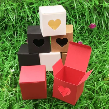 30 Vnt 5x5x5cm įvairių spalvų mini-subtilus kvadratinė dėžutė puikus tuščiaviduriai saldainiai, šokoladas box nemokamas pristatymas