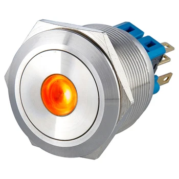 30mm Akimirksnį nerūdijančio plieno Dot LED Anti Vandal 6 V,12V,24V,110V,220V, balta,geltona,mėlyna,žalia,raudona,oranžinė Mygtukas Jungiklis
