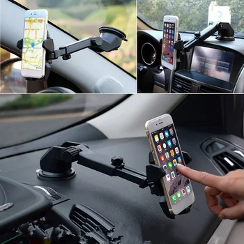 360 Laipsnių Universalus Smartphone Automobilių Mount Turėtojas Reguliuojamas Telefono Tvirtinimo Siurbtukas Turėtojas