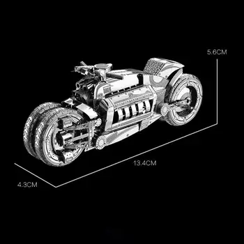 3D Galvosūkis, Metalo Modelis Kit Vengeance Motociklo Asamblėjos PASIDARYK pats pjovimas Lazeriu Žaislų Kolekcija Surenkamieji Įspūdį Modelių, Žaislas Suaugusiems
