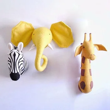 3D Gyvūnų Galvos Sienos Mielas Įdaryti Sienos Kabantys Žaislai, Vaikų Kambarys Gyvūnų Sienos Skulptūros--Žirafa