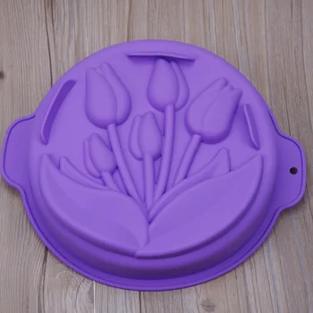 3D Gėlių Vainiko Formos Pyragą, Apvalios Formos Pelėsių Virtuvės Bakeware 