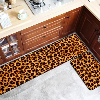3D Leopard Virtuvės Kilimėlis Grindų Modernių Slydimo Grindų Kilimėlis Ilgai Tigras Zebra Virtuvės Kilimų Słomianka Prieškambario Kilimėlių Miegamasis Kilimai