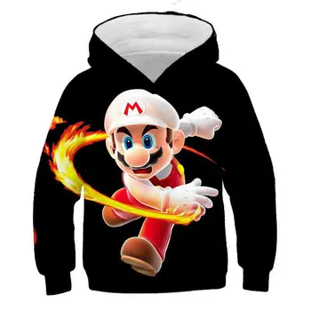 3D Mario crazy nuotykių žaidimas berniukai ir mergaitės, sonic, įdomus Palaidinukė drabužiai, vaikų animacija street wear