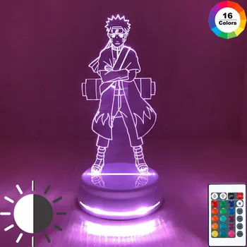 3D Naruto Lempos Sasuke Pav Hinata Itachi Uchiha Jutiklis Šviesos Anime Lampka Nocna Luces Led De Colores Veilleuse Luzes Da Noite