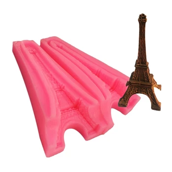 3D Paryžiaus Eifelio Bokštas Tortas Minkštas Pelėsių Silikono Epoksidinės Dervos Pelėsių Žvakių Liejimo R7RF