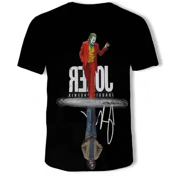 3D klounas T-shirt Vyrai Joker 3D Full Spausdinimo Mados trumpomis rankovėmis, Trišakiai harajuku HIP-HOP ' o Marškinėlius Vasaros Viršūnes