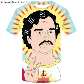 3D marškinėliai vyrams Pablo Escobar Spausdinti Vyrų marškinėliai Narcos Pablo Escobar Juokingi marškinėliai trumpomis Rankovėmis Naujovė Topai marškinėliai homme
