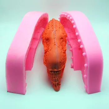 3D monstras būtybių kaukolė torto formą, putėsiai šokolado torto formą, gipso, cemento 