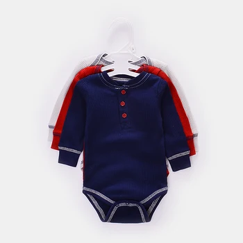 3Pieces/daug ilgomis rankovėmis kūdikiams rudenį mergytę kūdikį bendrą Drabužių Medvilnės Baby boy sleepsuits Drabužių Jumpsuit