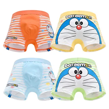 4 Vnt/set Mielas Kūdikis, Berniukas, Mergaitė Animaciją Minkštos Medvilnės Apatinius Doraemon Kelnaitės Vaikams Trumpos Kelnės Vaikams, Minkštas Jaukus Kelnės