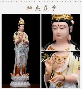48CM Didelis Budizmas, Aukštos kokybės paveikslas Deivė, Guan yin DIEVAS Avalokitešvara buda Azijoje, NAMŲ šventovė, apsaugos, Gerovės statula