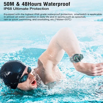 4G Smartwatch IP68 Vandeniui Plaukimo Vyrai Moterys Android Dual 800W Kamera Širdies ritmo Monitorius Sport Fitness Tracker Smart Laikrodžiai
