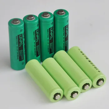 4PCS IFR 3.2 V LiFePo4 AA įkraunamos baterijos 600mah 14500 ličio jonų ląstelių + 4pcs netikrą baterija skaitmeninis fotoaparatas žaislai