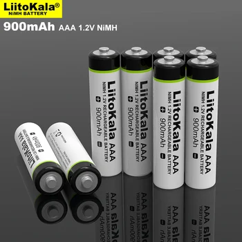 4PCS Originalus LiitoKala 1.2 V AAA 900mAh NiMH Įkraunamos Baterijos, Žibintuvėlis, Žaislai,Nuotolinio valdymo pultas