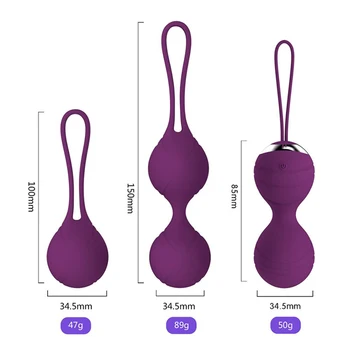 4pcs G Spot Vibratorius Erotiniai sekso žaislas Moterims, 10 Vibracijos režimą Vibruojantys kiaušiniai Kegel Kamuoliai