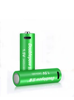 4pcs/daug Naujų 1,5 V AA įkraunamos baterijos 3400mWh USB įkraunama ličio baterija Micro USB kabelis greito įkrovimo
