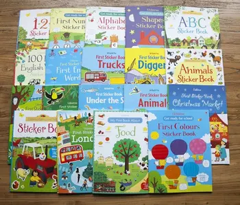 5 lipdukas knygos vaikams anglų kalba istorija /A4 dydžio Vaikams, kūdikių animacinių filmų reuseble lipdukai vaikui gimtadienio dovanos, nemokamas pristatymas