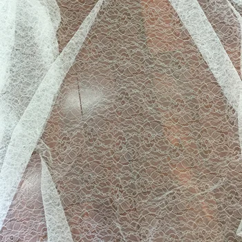 5 metrų Išskirtinį off white Chantilly florla siuvinėjimo nėrinių audinio nuotakos suknelė pamušalas perdangos apačia