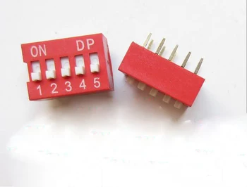 50PCS/Daug Dial kodas Perjungti jungiklį, 5P 5PIN CINKAVIMAS Kodavimo 2.54 mm