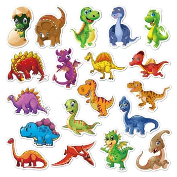 50Pcs Gyvūnų Dinozaurų Lipdukai Žaislai Vaikams Juros periodo Anime Cool Vandeniui Lipdukas 