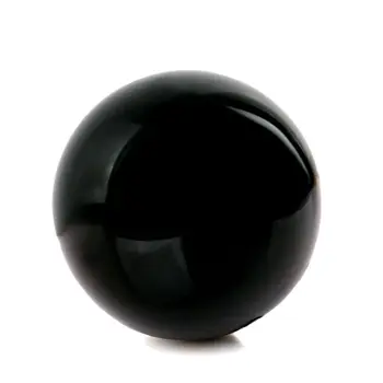50mm Azijos Retas Juodas Obsidianas Srityje Didelių Krištolo Rutulį Gydymo Akmuo #55437