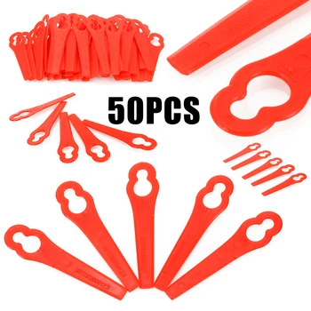 50pcs Plastiko String Žoliapjovės Peiliai Sodo Vejapjovės Pakeitimo Peilis Grass Cuttering Ašmenys Sodo Įrankiai, Mayitr