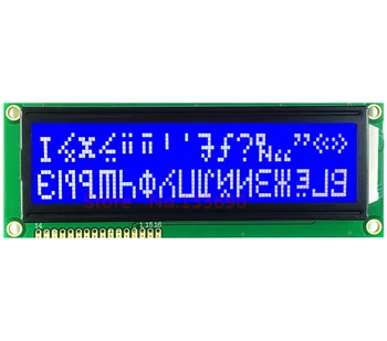 5V Didesnis LCD 1602 16x2 Didžiausią Rašmenų didelio Dydžio, Mėlyna/Geltona Ekranas 122*44mm HD44780 Wh1602L1 AC162E rusijos Kirilicos Šrifto