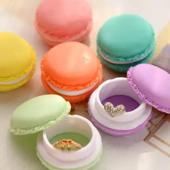 6 Vnt./daug Mini Candy Spalva Macaron Laikymo Dėžutė Saldainių Organizatorius Papuošalai, Auskarai Gyvenimo Svarbu