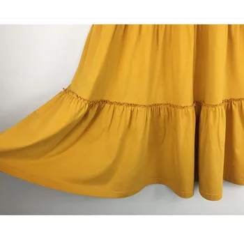 6 iki 18 metų vaikams & paauglys mergaičių vasaros medvilnės atsitiktinis sluoksniuotos maxi ilgio sijonai vaikams mergina mados blyksnius sijonas drabužių
