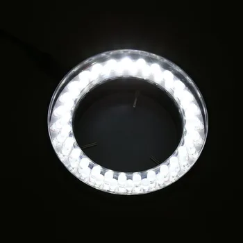 60 LED Reguliuojamas Žiedo Žibintas Šviestuvas Lempa Pramonės STEREO, ZOOM Mikroskopo Vaizdo Kameros Lęšio, Didinamojo stiklo G600