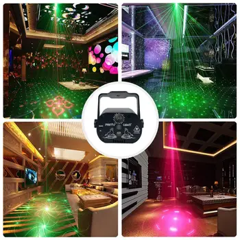 60 Modelio Projektorius Scenos Šviesos Mini LED RGB Apšvietimas, Šalis, Diskoteka, DJ, KTV Lazerio Scenos Šviesos