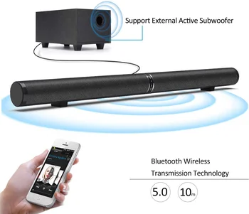 65W Namų Kino sistemos, TV Soundbar Atskirti Bluetooth Garsiakalbiai Garso 2.1 Echo Sienos Garso Barai Su žemų dažnių Bass Boost