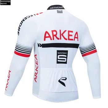 6XL 2020 ARKEA Balta Dviračiais Drabužių Nuoma Jersey Quick Dry Mens Dviračių Marškinėliai ilgomis Rankovėmis Pro Cycling Megztiniai Dviratį Maillot