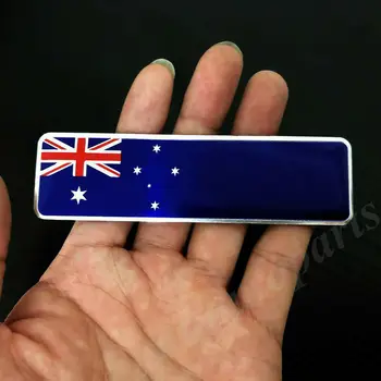 6pcs Metalo Australija Australijos Vėliava Automobilių šildomos Galinės Logotipas Ženklelis, lipdukas, Decal