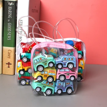 6pcs Traukti Atgal, Automobilių Žaislai Automobilio Modelį Žaislas Mobiliosios Transporto priemonės Gaisro Sunkvežimių Taksi Modelis Vaikas Mini Automobilių Žaislai Diecast Žaislas Berniukas Vaikams Dovanos