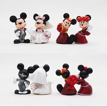 7 cm, Minnie, Mickey Mouse tuoktis Veiksmų disney Kinija raudona lėlės vaikams Žaislas Duomenys vestuvių dovana vaikams, dovana, žaislai vaikams