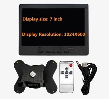 7 colių, 1024*600 Ekranas LCD TFT mini Monitorius, VGA, HDMI, AV Lattepanda,Bananų Aviečių Pi Pi